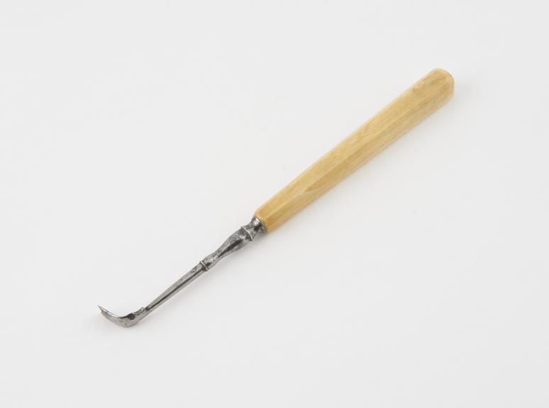 Dental descaler, steel with ivory handle, English, 1820-1870