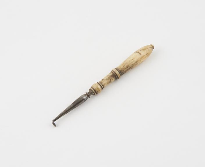 Dental descaler, steel with ivory handle, probably English