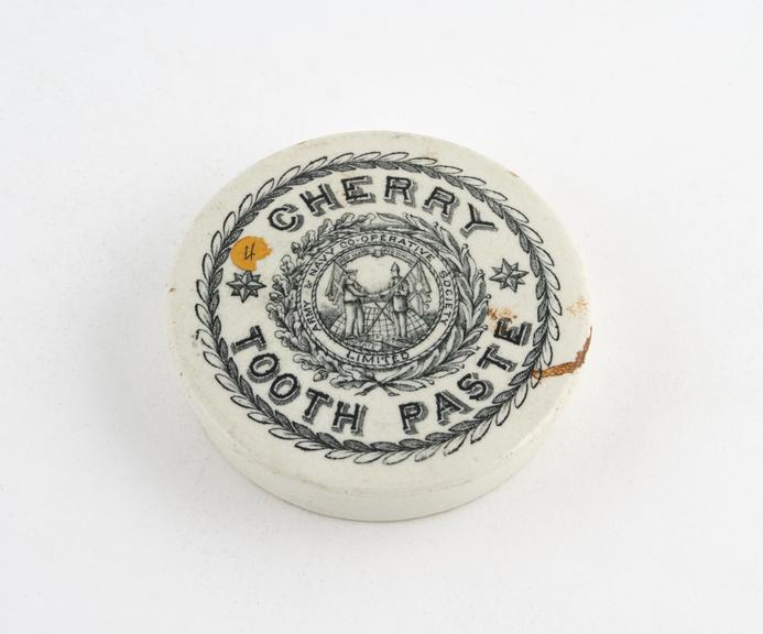 Ceramic pot lid for cherry tooth paste