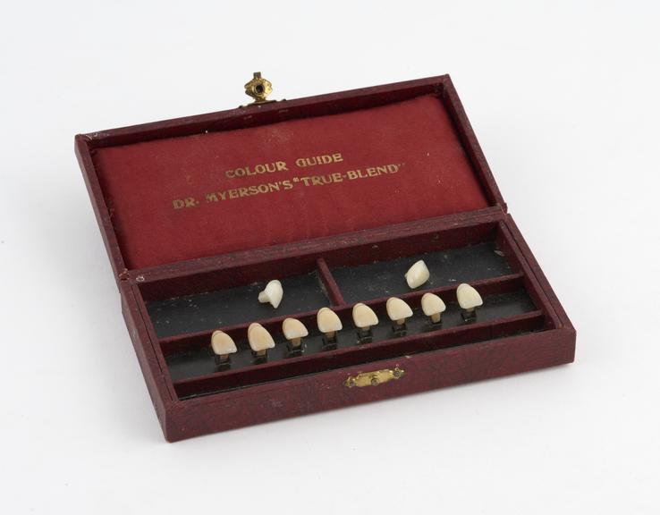 Shade guide for Myerson's True Blend' porcelain teeth