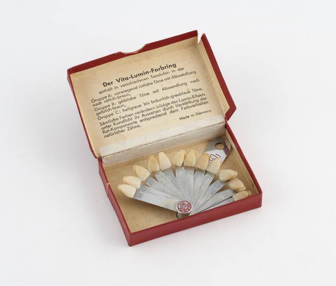 Boxed shade guide for Vita Lumin' porcelain teeth by Vita