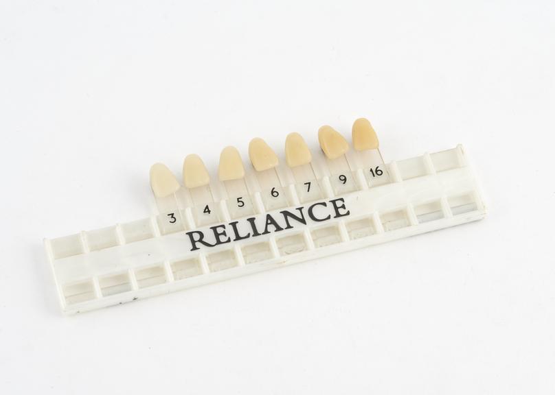 Shade guide for Reliance' acrylic tooth