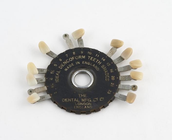 Shade guide for Ideal Dencoform' porcelain teeth