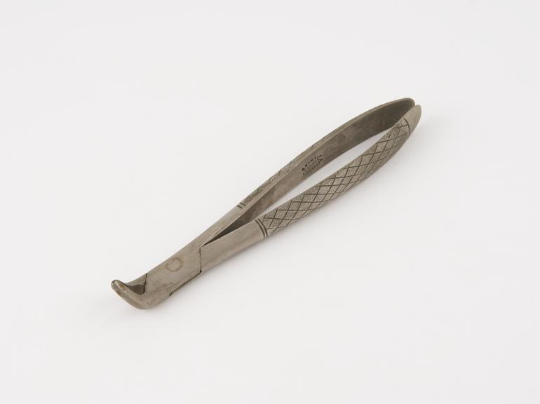 Dental forceps, for lower roots, nickel plated steel, by S