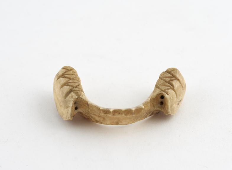 Partial lower denture, ivory, English, 1820-1870