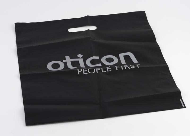 Branded Oticon plastic bag provided with the Oticon Alta2