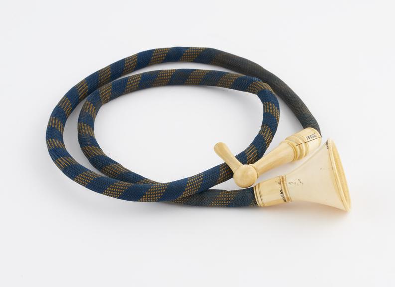 Flexible ear trumpet, probably English, 1750-1840