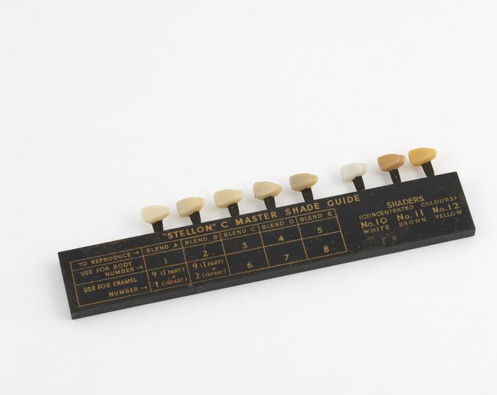 Shade guide for Stellon C' acrylic denture material