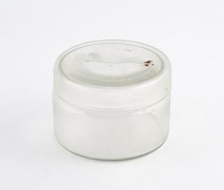 Circular glass pot