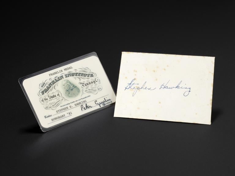 Membership card for the Franklin Institute