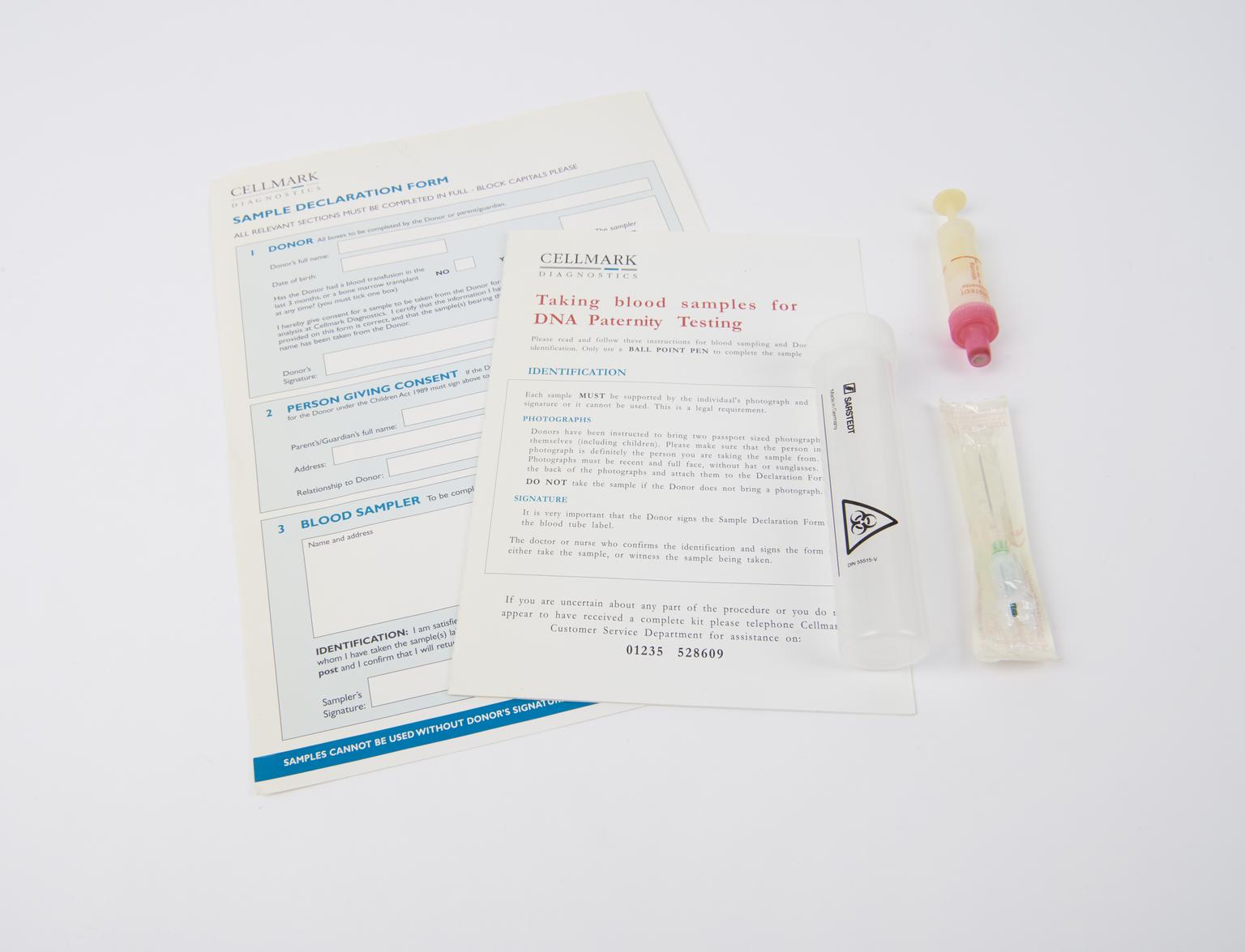 Dna Sample Label Adult blood sample DNA testing kit from Cellmark Diagnostics. Each kit ...