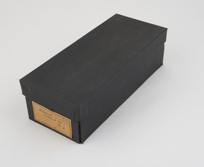 Black slide box, labelled Lizard normal No.1 and No