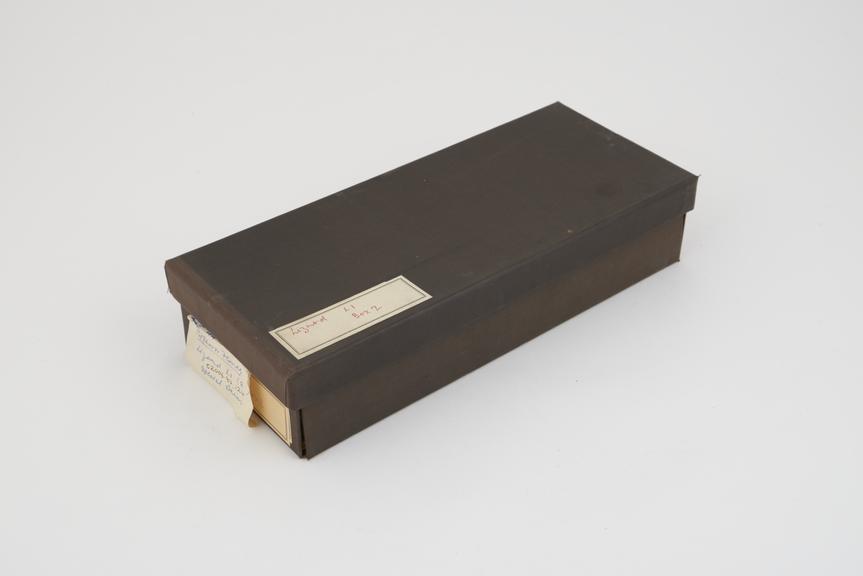 Collection of histological slide sections in black box
