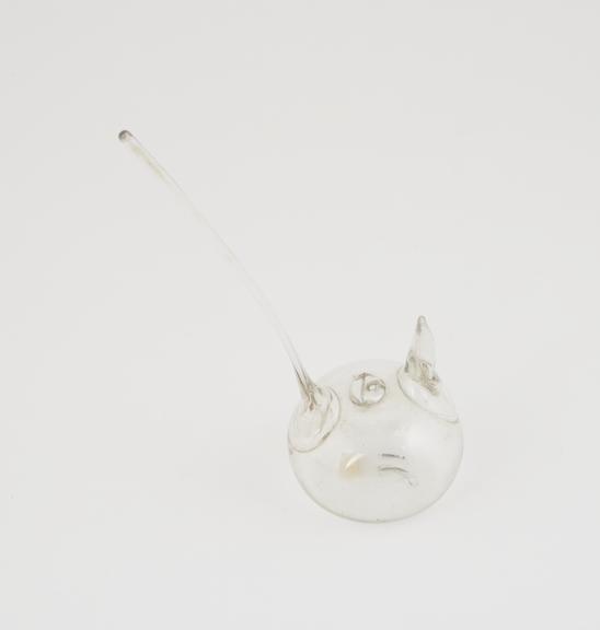 Double-spouted glass flask from the Lister collection