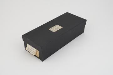 Collection of histological slide sections in black box