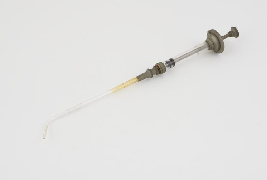 Copy of Lister's syringe for estimating number of bacteria in