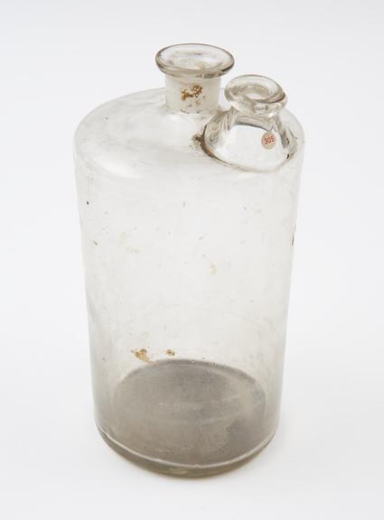 Woulfe's bottle, clear glass, probably English