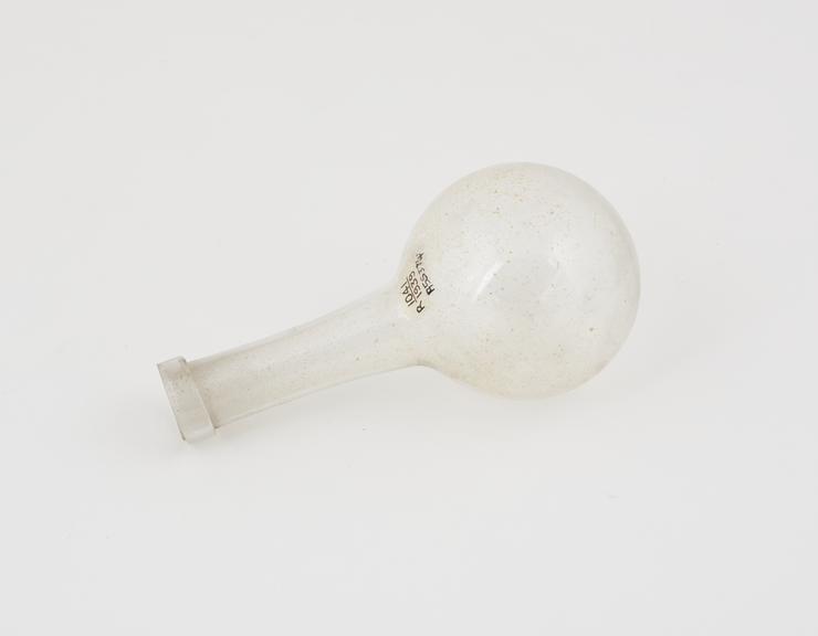 Glass round bottom flask, possibly a copy of one used by Pasteur