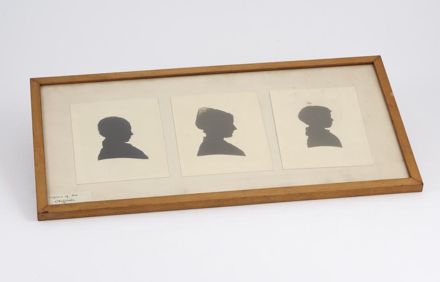 Copies of 3 silhouette portraits of 1818-1814