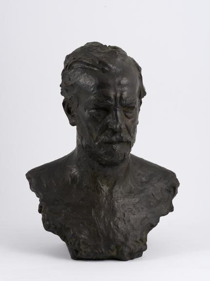 Bust of Louis Pasteur, bronze, signed N