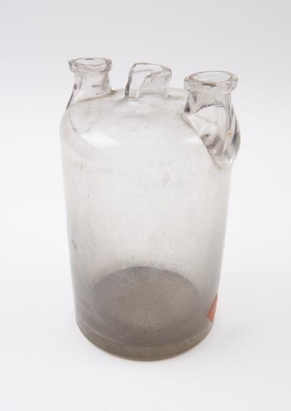 Woulfe's bottle, clear glass, probably English