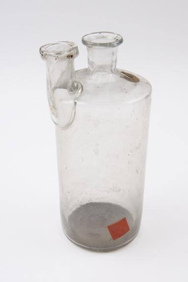 Woulfe's bottle, clear glass, probably English