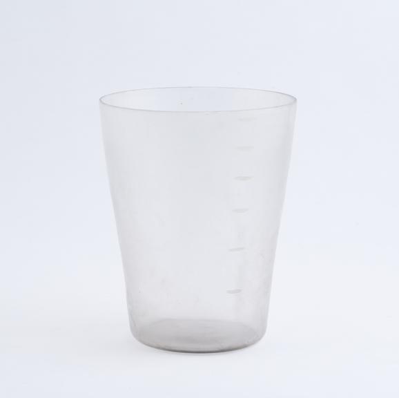 Volumetric measure, glass, European, 19th to early 20th century