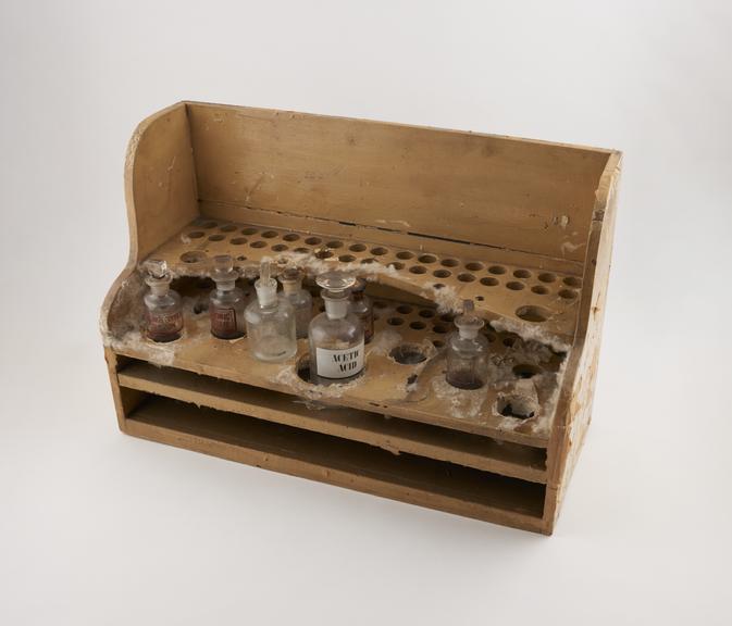 Rectangular test-tube rack, racks for bottles and test-tubes