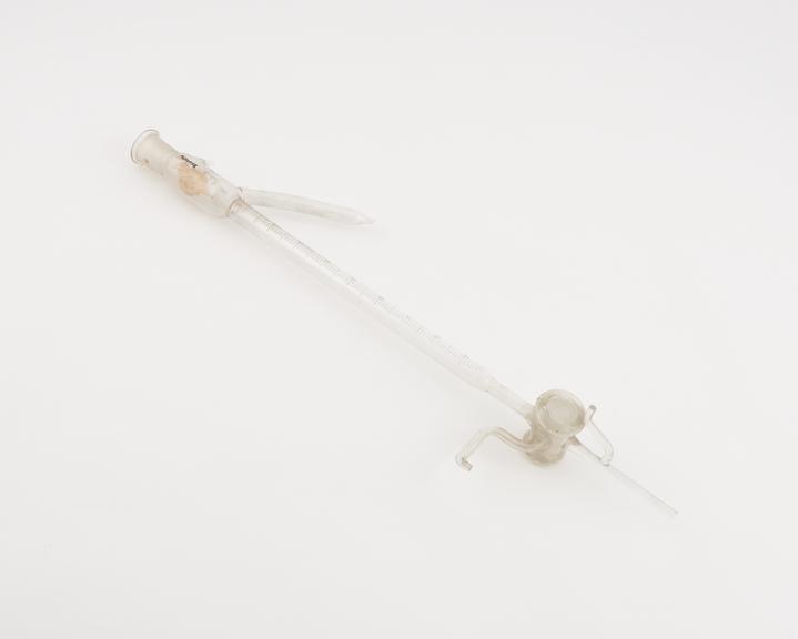 Clear glass burette, graduated, with tap and outlets