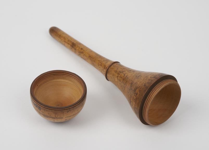 Hydrometer case, empty, boxwood, European, 19th century