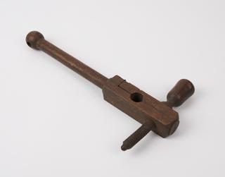 Wooden clamp for Dr. Riviere's experimental apparatus