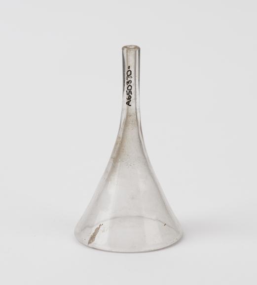 Funnel, clear glass, European, 1850-1950