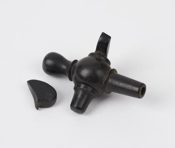 Small vulcanite tap, probably English, 1870-1910