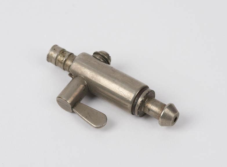 Tap, nickel-plated brass, probably English, 1890-1930