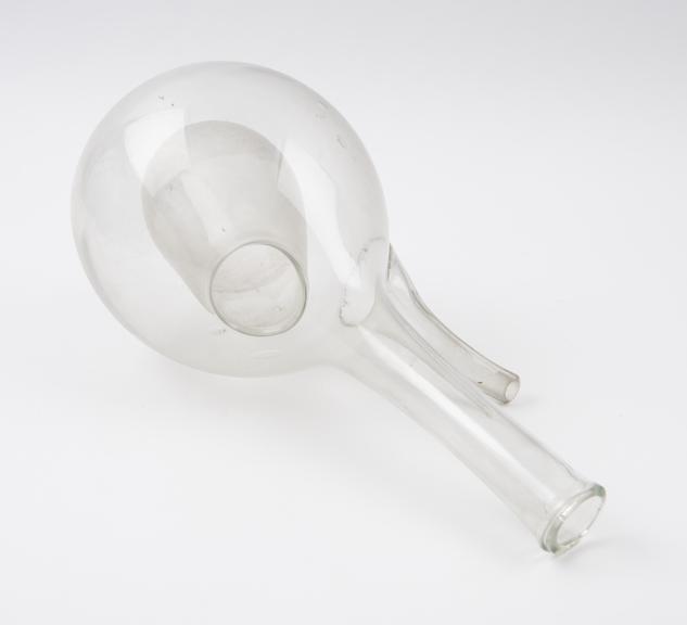 Glass flask with side tube