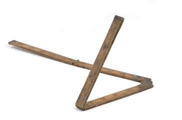 Wood and brass ruler, London Brighton and South Coast Railway