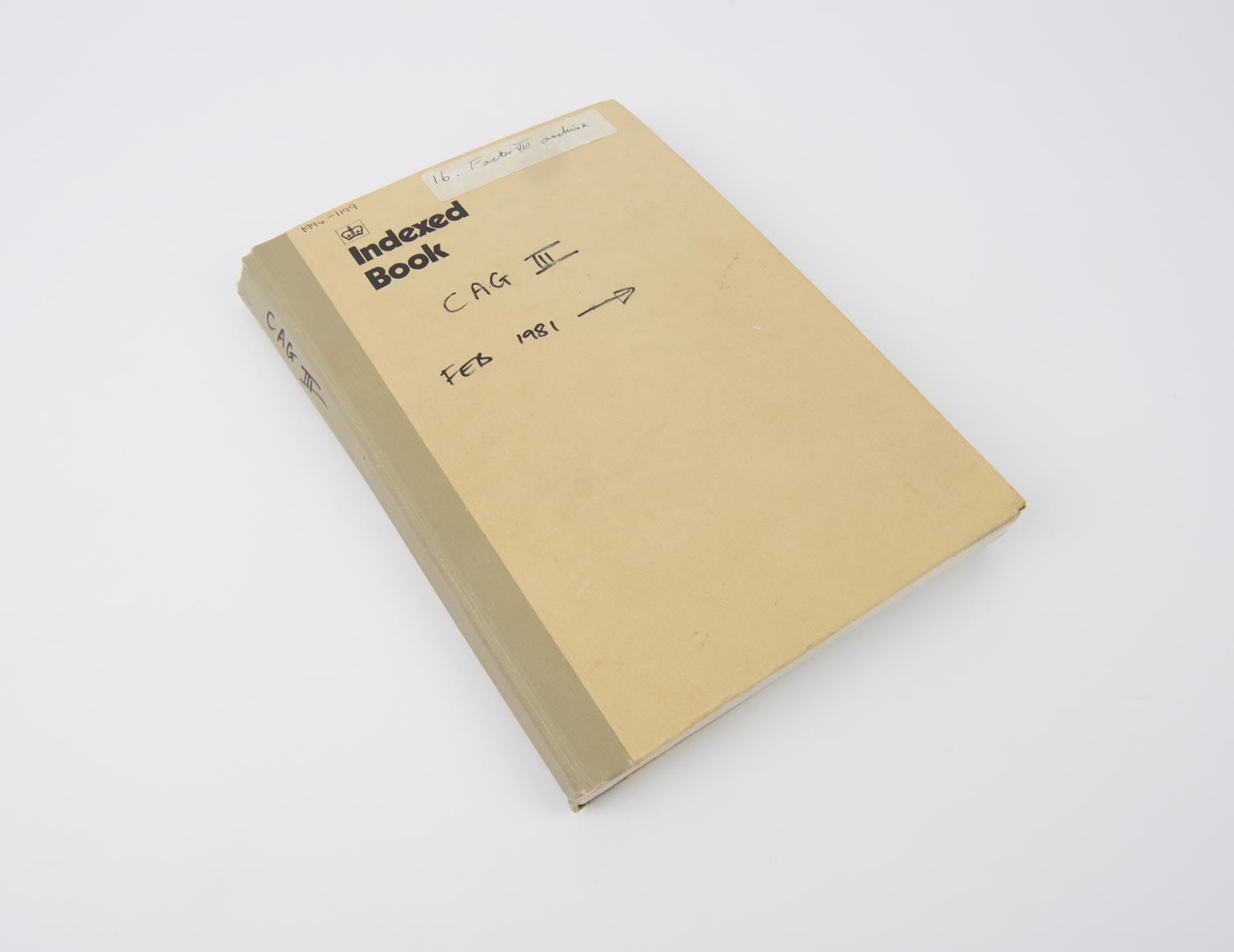 Buff, lab notebook `C Ag III. Feb 1981' | Science Museum Group Collection