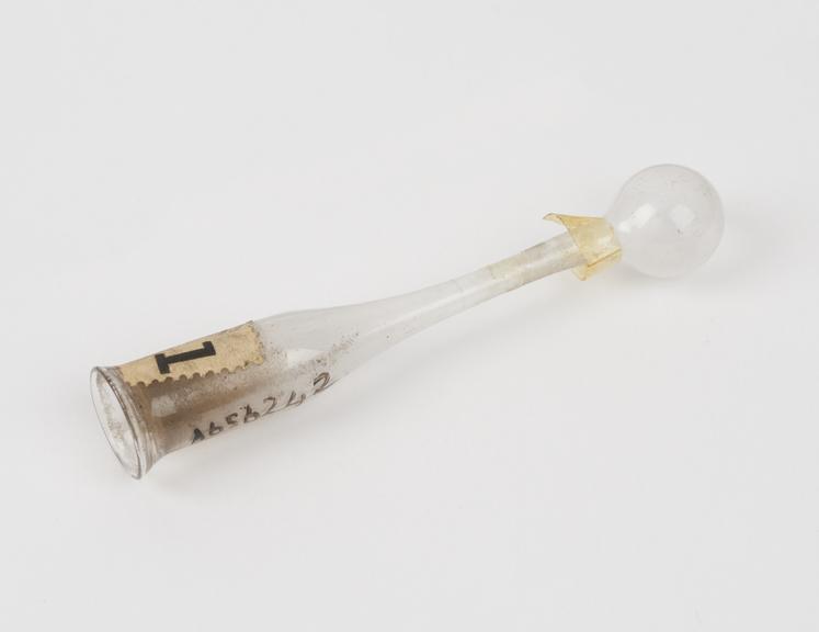 Test tube, glass, globular base