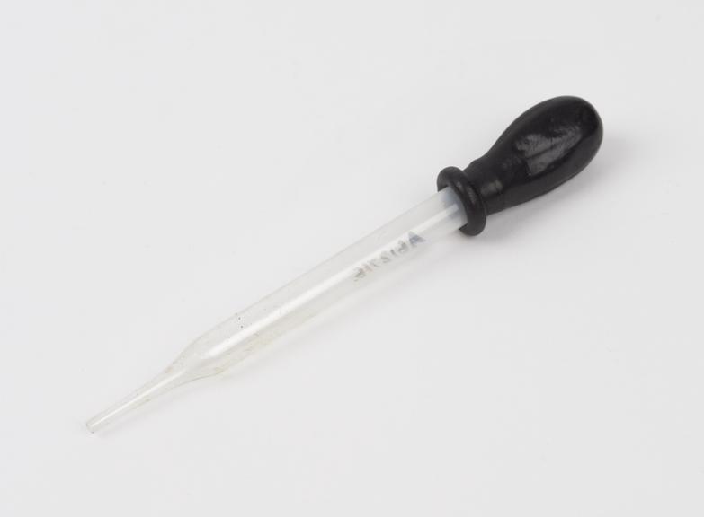 Teat pipette, glass and rubber