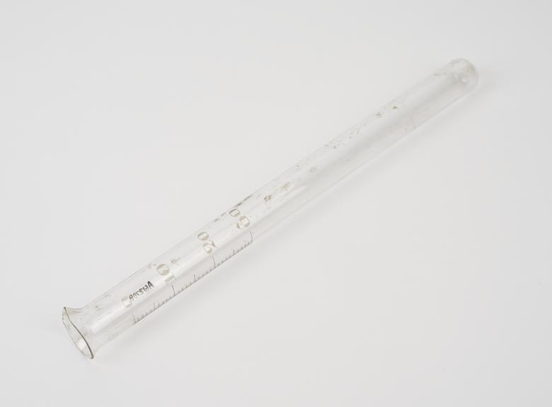 Test tube, glass partially graduated