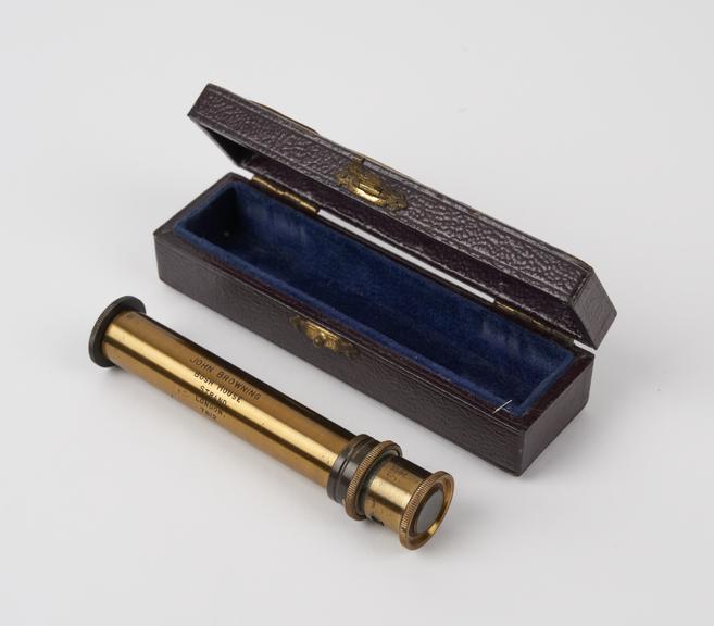 Pocket-sized spectroscope, cased, by John Browning