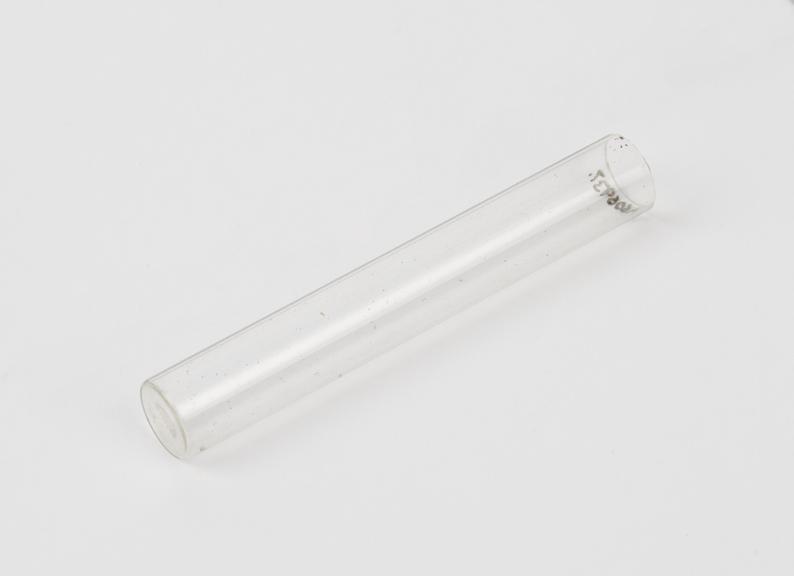 Glass test tube, from Dr. Wrigley's medicine case