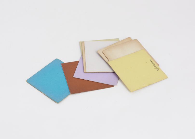 Coloured rectangular cards