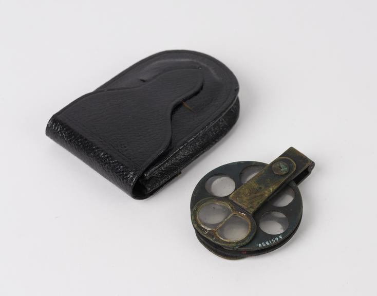 Refractometer in small leather pouch, personal relic of N