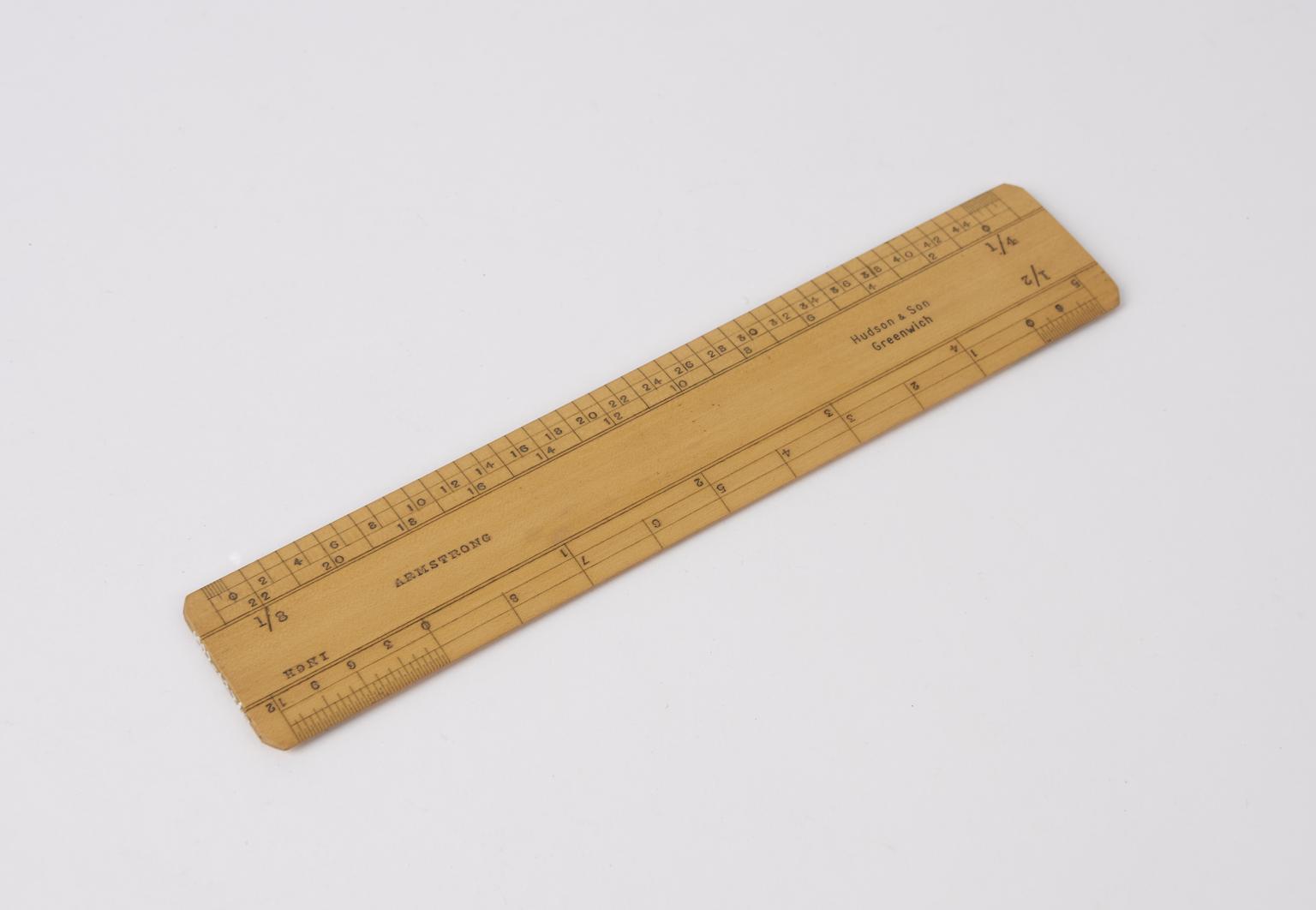 Ruler, wooden, marked 'Armstrong' | Science Museum Group Collection