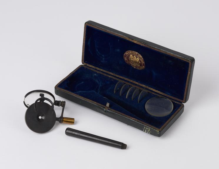 Ophthalmoscope, cased