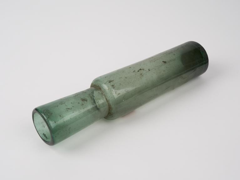 Flask, green glass, European, second half 19th century