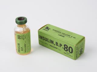 Bottle of insulin in original carton