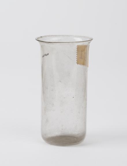 Beaker, clear glass, European, 1850 to 1950