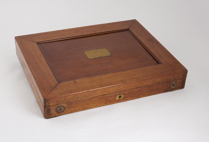 Trial case, wooden, containing 202 lenses, by Hobbs and Co., A